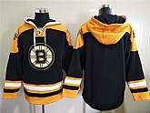 Bruins Customized Mens's Black All Stitched Sweatshirt Hoodie