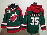 Devils 35 Corey Schneider Green All Stitched Sweatshirt Hoodie,baseball caps,new era cap wholesale,wholesale hats