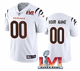 Nike Bengals Customized Men & Women & Youth White 2022 Super Bowl LVI Vapor Limited Jersey