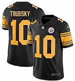Nike Steelers Men & Women & Youth 10 Mitchell Trubisky Black Color Rush Limited Jersey,baseball caps,new era cap wholesale,wholesale hats