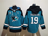 Sharks 19 Thornton Teal All Stitched Sweatshirt Hoodie,baseball caps,new era cap wholesale,wholesale hats