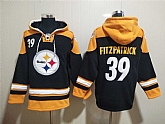 Steelers #39 Minkah Fitzpatrick Black All Stitched Sweatshirt Hoodie,baseball caps,new era cap wholesale,wholesale hats