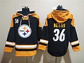 Steelers 36 Jerome Bettis Black All Stitched Sweatshirt Hoodie,baseball caps,new era cap wholesale,wholesale hats