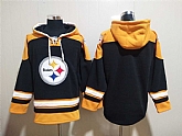 Steelers Customized Men's Black All Stitched Sweatshirt Hoodie