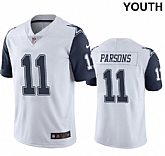 Youth Nike Cowboys 11 Micah Parsons White Rush Limited Jersey,baseball caps,new era cap wholesale,wholesale hats