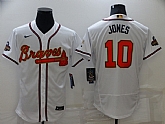 Braves 10 Chipper Jones White 2022 Gold Program Nike Flexbase Jersey,baseball caps,new era cap wholesale,wholesale hats