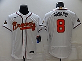 Braves 8 Eddie Rosario White 2022 Gold Program Nike Flexbase Jersey,baseball caps,new era cap wholesale,wholesale hats