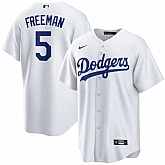Dodgers 5 Freddie Freeman White Nike Cool Base Jersey Dzhi,baseball caps,new era cap wholesale,wholesale hats