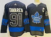 Maple Leafs 91 John Tavares Black Alternate Premier Breakaway Reversible Adidas Jersey,baseball caps,new era cap wholesale,wholesale hats