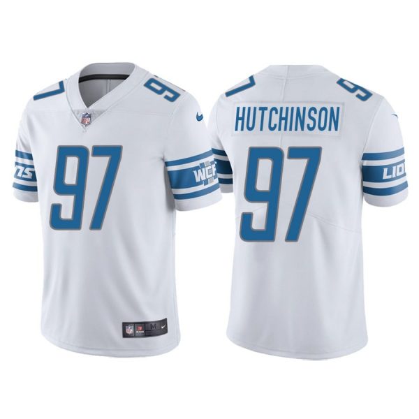 Nike Lions Men & Women & Youth 97 Aidan Hutchinson White 2022 NFL Draft Vapor Untouchable Limited Jersey