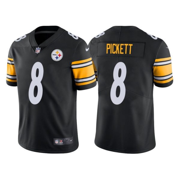 Nike Steelers Men & Women & Youth 8 Kenny Pickett Black 2022 NFL Draft Vapor Untouchable Limited Jersey