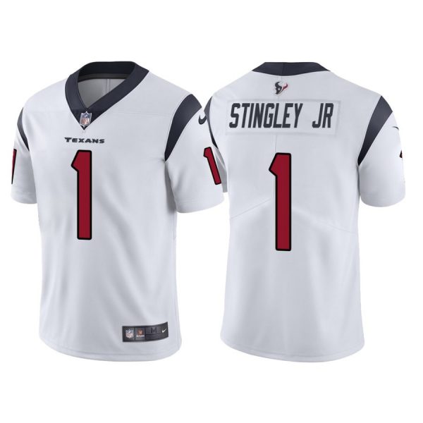 Nike Texans Men & Women & Youth 1 Derek Stingley Jr. White Youth 2022 NFL Draft Vapor Untouchable Limited Jersey