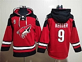 Phoenix Coyotes 9 Keller Red All Stitched Sweatshirt Hoodie,baseball caps,new era cap wholesale,wholesale hats