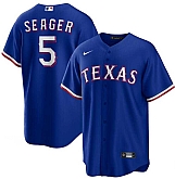 Rangers 5 Corey Seager Royal Nike Cool Base Jersey Dzhi,baseball caps,new era cap wholesale,wholesale hats
