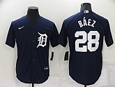 Tigers 28 Javier Baez Navy Nike Cool Base Jersey,baseball caps,new era cap wholesale,wholesale hats
