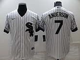 White Sox 7 Tim Anderson White Nike Drift Fashion Cool Base Jersey,baseball caps,new era cap wholesale,wholesale hats