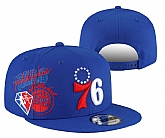 76ers Team Logo Blue 75th Anniversary Adjustable Hat YD