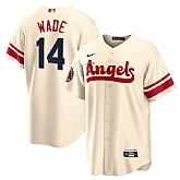 Angels 14 Tyler Wade Cream 2022 City Connect Cool Base Jersey Dzhi,baseball caps,new era cap wholesale,wholesale hats