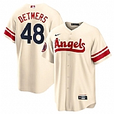 Angels 48 Reid Detmers Cream 2022 City Connect Cool Base Jersey Dzhi,baseball caps,new era cap wholesale,wholesale hats