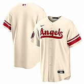 Angels Blank Cream 2022 City Connect Cool Base Jersey Dzhi,baseball caps,new era cap wholesale,wholesale hats