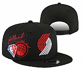 Blazers Team Logo Black 75th Anniversary Adjustable Hat YD