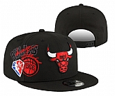 Bulls Team Logo Black 75th Anniversary Adjustable Hat YD,baseball caps,new era cap wholesale,wholesale hats