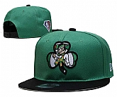 Celtics Team Logo New Era Green Black 2021 NBA Draft Adjustable Hat YD
