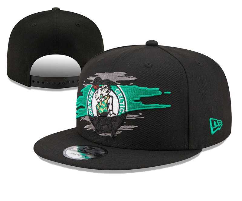 Celtics Team Logo Tear Black New Era Adjustable Hat YD