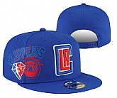 Clippers Team Logo Blue 75th Anniversary Adjustable Hat YD