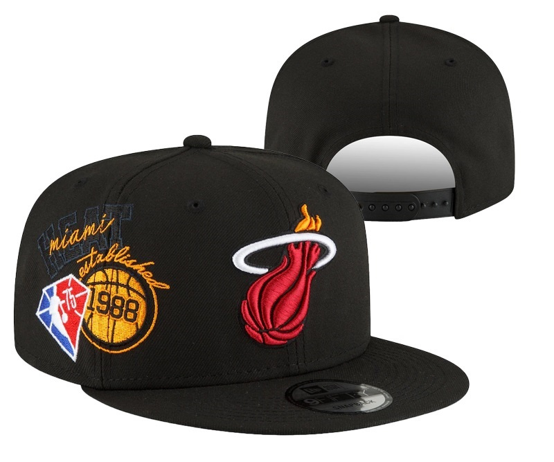 Heat Team Logo Black 75th Anniversary Adjustable Hat YD