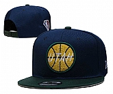 Jazz Team Logo New Era Navy 2021 NBA Draft Adjustable Hat YD