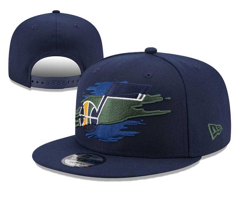Jazz Team Logo Tear Navy New Era Adjustable Hat YD