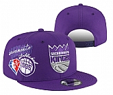 Kings Team Logo Purple 75th Anniversary Adjustable Hat YD