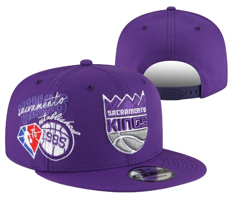 Kings Team Logo Purple 75th Anniversary Adjustable Hat YD