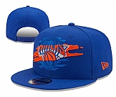 Knicks Team Logo Tear Blue New Era Adjustable Hat YD