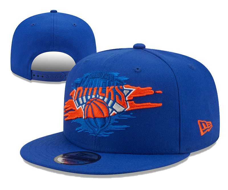 Knicks Team Logo Tear Blue New Era Adjustable Hat YD