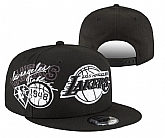 Lakers Team Logo Black 75th Anniversary Adjustable Hat YD