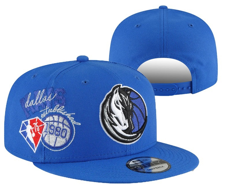 Mavericks Team Logo Blue 75th Anniversary Adjustable Hat YD