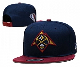 Nuggets Team Logo New Era Nay Red 2021 NBA Draft Adjustable Hat YD