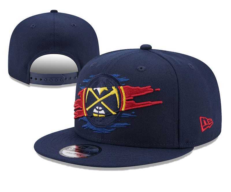 Nuggets Team Logo Tear Navy New Era Adjustable Hat YD