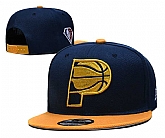 Pacers Team Logo New Era Navy Yellow 2021 NBA Draft Adjustable Hat YD