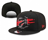 Raptors Team Logo Tear Black New Era Adjustable Hat YD