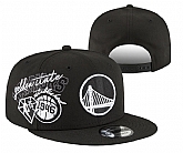 Warriors Team Logo Black 75th Anniversary Adjustable Hat YD