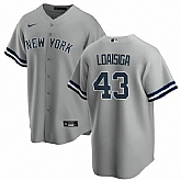 Yankees 43 Jonathan Loaisiga Gray Nike Cool Base Jersey Dzhi,baseball caps,new era cap wholesale,wholesale hats