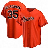 Orioles 35 Adley Rutschman Orange Nike Men's Cool Base Jersey,baseball caps,new era cap wholesale,wholesale hats