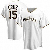 Pirates 15 Oneil Cruz White Nike Men's Cool Base Jersey,baseball caps,new era cap wholesale,wholesale hats