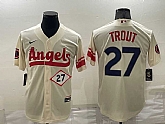 Angels 27 Mike Trout Cream 2022 City Connect Cool Base Jerseys,baseball caps,new era cap wholesale,wholesale hats
