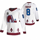 Avalanche 8 Cale Makar White 2022 Stanley Cup Final Patch Reverse Retro Adidas Jersey,baseball caps,new era cap wholesale,wholesale hats