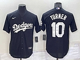 Dodgers 10 Justin Turner Black Nike Turn Back The Clock Cool Base Jersey,baseball caps,new era cap wholesale,wholesale hats