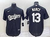 Dodgers 13 Max Muncy Black Nike Turn Back The Clock Cool Base Jersey,baseball caps,new era cap wholesale,wholesale hats